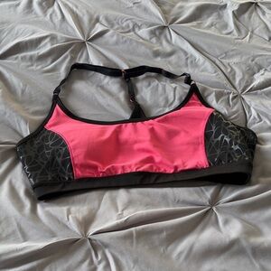 Kenneth Cole Reaction Pink and Black Sports Bra